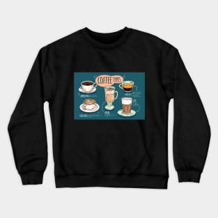 Coffee Types Crewneck Sweatshirt